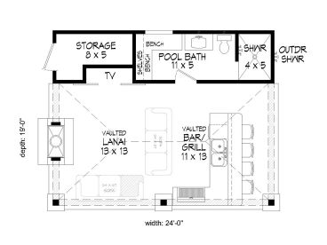 Pool House Plans Pool House Plan With Bar Grill 062p 0006 At
