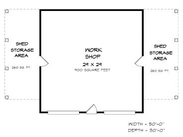 Garage Workshop Plan, 019G-0012