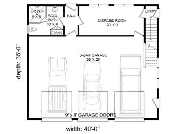 1st Floor Plan, 062G-0086