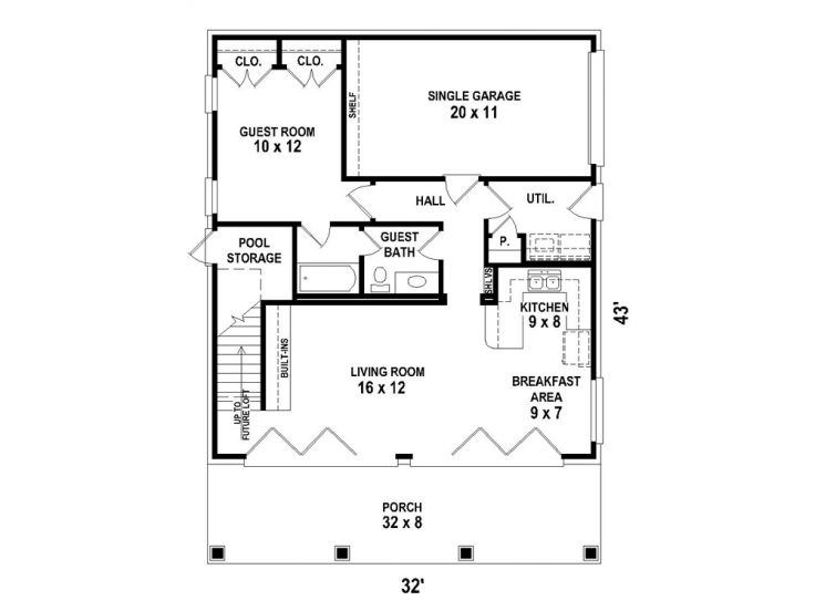 1st Floor Plan, 006G-0155