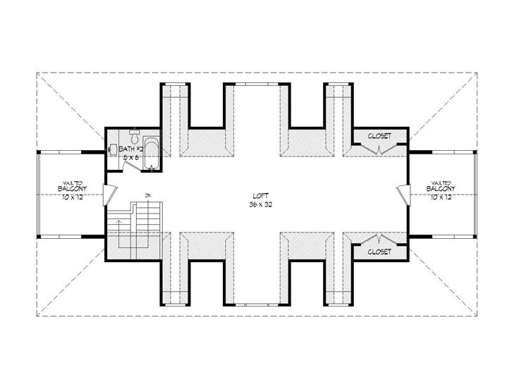 2nd Floor Plan, 062P-0003
