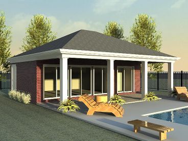 Pool House Design, 006P-0019