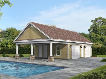 Pool House Plan, 062P-0029
