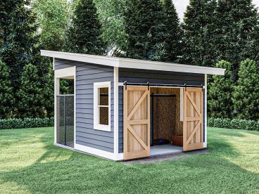 Backyard Doghouse Plan, 050X-0080