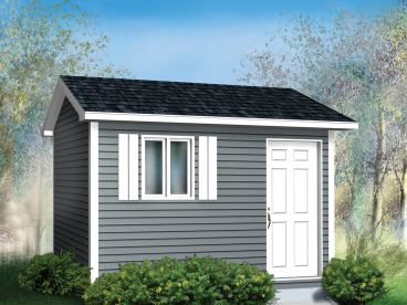 Garden Shed Plan, 072S-0005