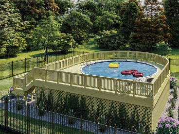 Backyard Pool Deck Plan, 050X-0093