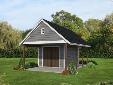 Workshop with Covered Porch, 062X-0009