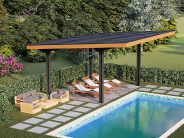 Poolside Pavilion Plan, 062X-0011