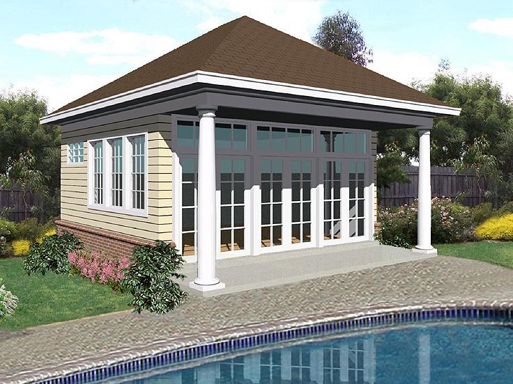 Pool House Design, 006P-0009